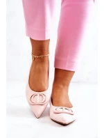 Semišové baleríny světle Růžové model 21572188 - Boto