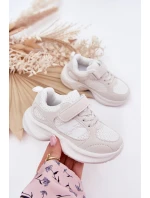 Dětské sportovní boty tenisky na suchý zip bílé model 21700754 - Boto Dětské sportovní boty tenisky na suchý zip bílé model 21700754 - Boto