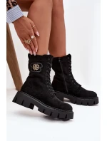 Zateplené workery dámské s ozdobou černé model 21708935 - Boto Zateplené workery dámské s ozdobou černé model 21708935 - Boto