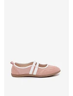Sportovní baleríny s pásky Růžové model 22107345 - Boto