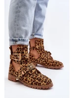 Dámské Kotníkové Boty Lu Boo Semišové s model 21516977 Leopard Rock Girl - Boto Dámské Kotníkové Boty Lu Boo Semišové s model 21516977 Leopard Rock Girl - Boto