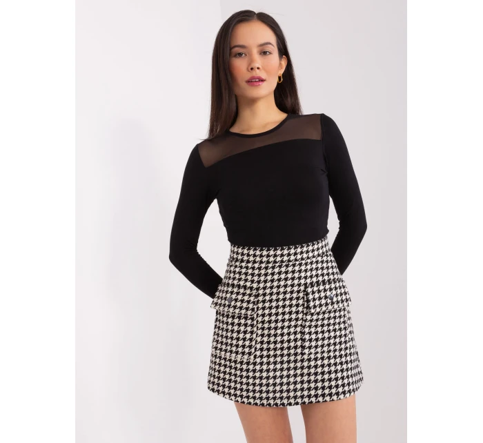 Sukňa LK SD 509478 1.53P biela a čierna