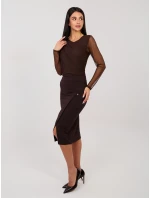 Sukňa RV SD 7847.80 tmavohnedá