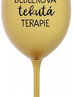 GIRL'S FLUID THERAPY - zlatý pohár na víno 350 ml