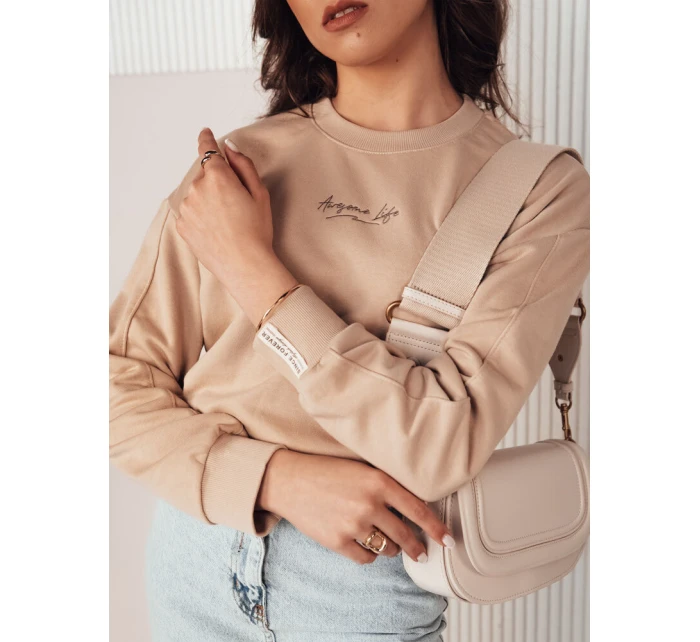 Dámska oversize mikina AWIOL cream FashionStreet BY1274