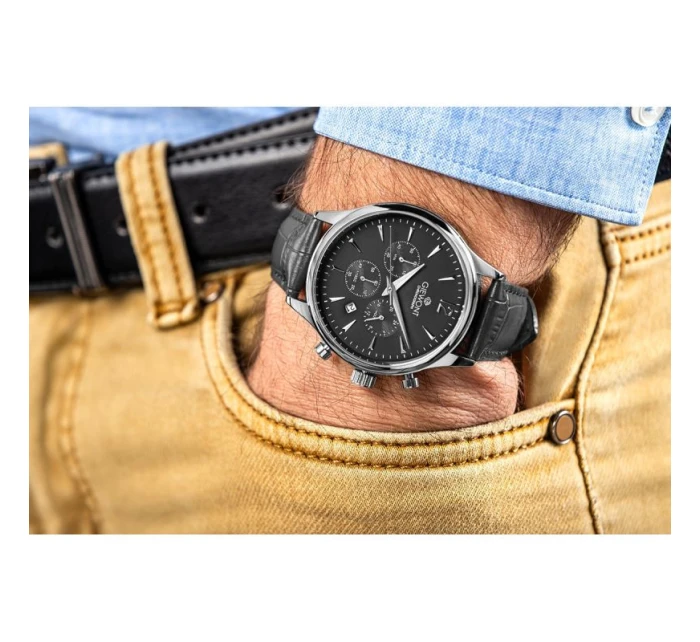 Pánské hodinky Chronograph Sapphire Black Silver model 21807549 - Giewont Pánské hodinky Chronograph Sapphire Black Silver model 21807549 - Giewont