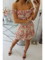 Zavinovacie šaty s ecru pásom