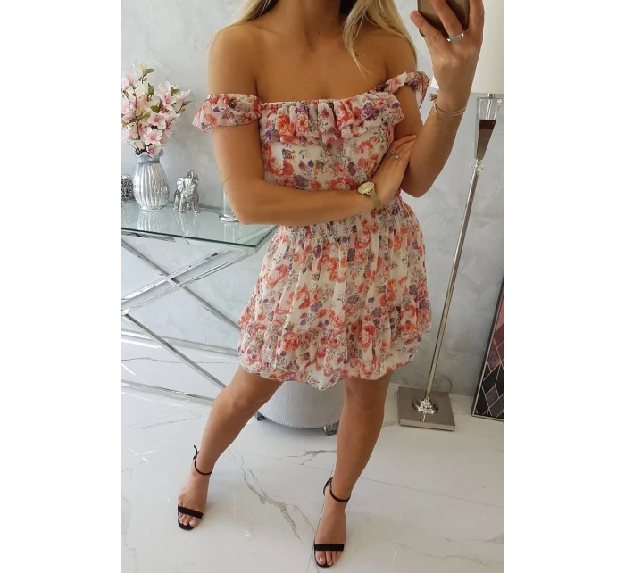 Zavinovacie šaty s ecru pásom