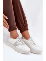 Buty Sportowe Damskie Na Platformie Vinceza 58510 Białe