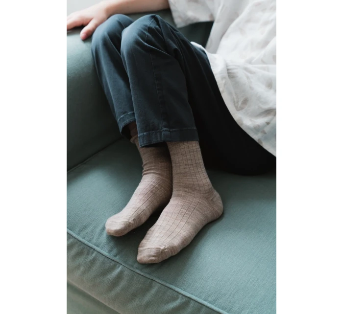 Dětské ponožky MERINO WOOL žebrované 130