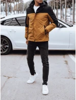 Pánska zimná bunda s kapucňou FashionStreet camel TX4898