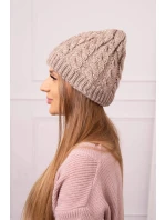 Dámská čepice Kalina model 21798585 tmavě béžová - K-Fashion