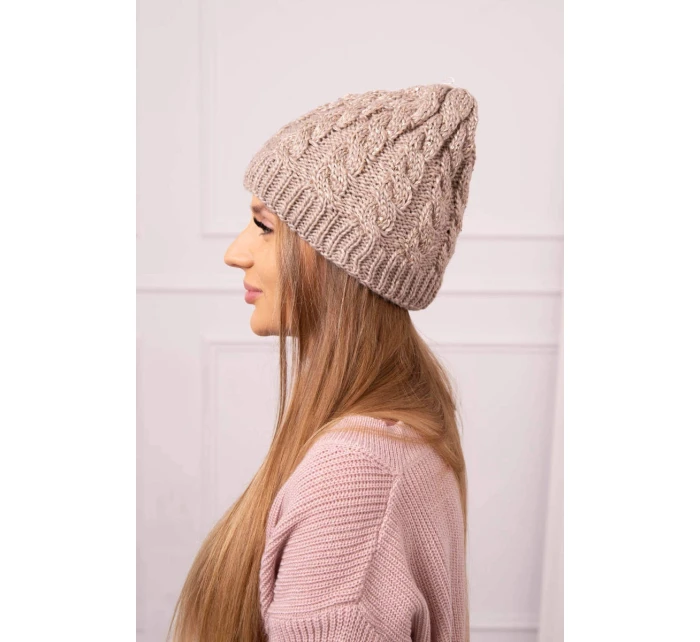 Dámská čepice Kalina model 21798585 tmavě béžová - K-Fashion