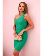 Dámská bavlněná šaty s krátkým rukávem a model 21774751 nařasením malinová - K-Fashion