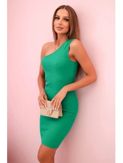 Dámská bavlněná šaty s krátkým rukávem a model 21774751 nařasením malinová - K-Fashion