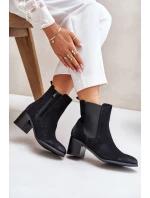 Ocieplane Botki Damskie Na Słupku Czarne Radeya Ocieplane Botki Damskie Na Słupku Czarne Radeya