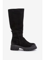 Kozačky Kolena Zateplené Černé model 21677179 - Zazoo