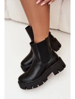 Dámské kotníkové boty s zipem Eko kůže Černé model 21709271 - Boto Dámské kotníkové boty s zipem Eko kůže Černé model 21709271 - Boto