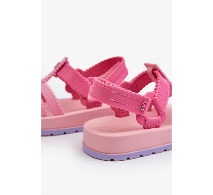 Detské voňavé sandále na suchý zips ZAXY Pink