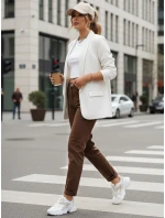 Dámské džíny s vysokým pasem ve střihu mom fit hnědé Dstreet model 21996045 - FashionStreet