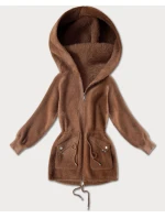 přes oblečení typu alpaka v karamelové barvě s kapsami model 21482449 - MHM