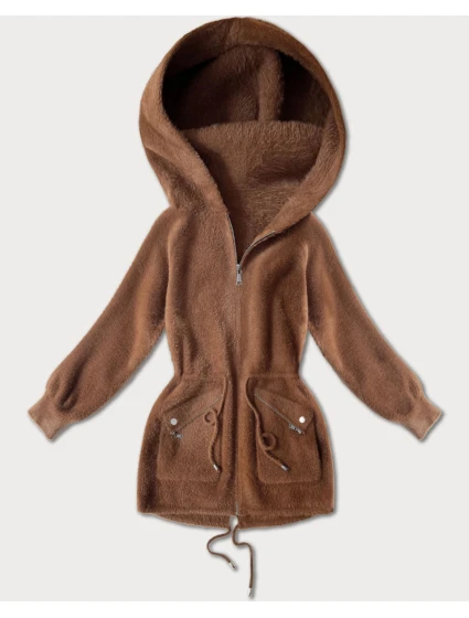 přes oblečení typu alpaka v karamelové barvě s kapsami model 21482449 - MHM