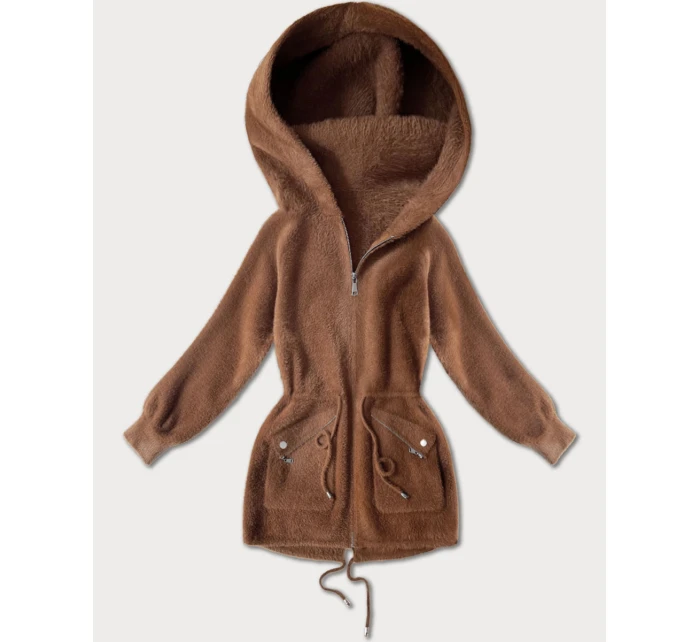 přes oblečení typu alpaka v karamelové barvě s kapsami model 21482449 - MHM