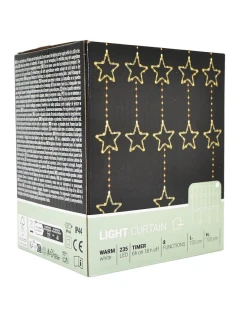 Svetelné závesy na vianočný stromček 120x120 CM 235LED WHITE STARS