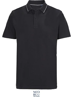NEOBLU Orel Unisex piqué polo z hrubej bavlny 24.4337 tmavočierna