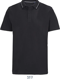 Unisex piqué polo z těžké bavlny deep black model 22442376 - NEOBLU