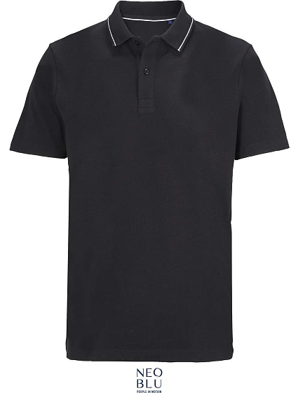 NEOBLU Orel Unisex piqué polo z hrubej bavlny 24.4337 tmavočierna NEOBLU Orel Unisex piqué polo z hrubej bavlny 24.4337 tmavočierna