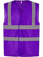 Yoko HVW 120 Hi-Vis sieťovaná bezpečnostná vesta 79.W120 fialová Yoko HVW 120 Hi-Vis sieťovaná bezpečnostná vesta 79.W120 fialová