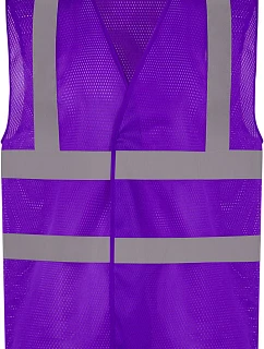 HVW 120 HiVis síťovaná bezpečnostní vesta model 22502273 purple - Yoko