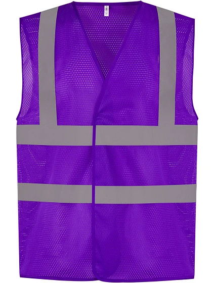 Yoko HVW 120 Hi-Vis sieťovaná bezpečnostná vesta 79.W120 fialová Yoko HVW 120 Hi-Vis sieťovaná bezpečnostná vesta 79.W120 fialová
