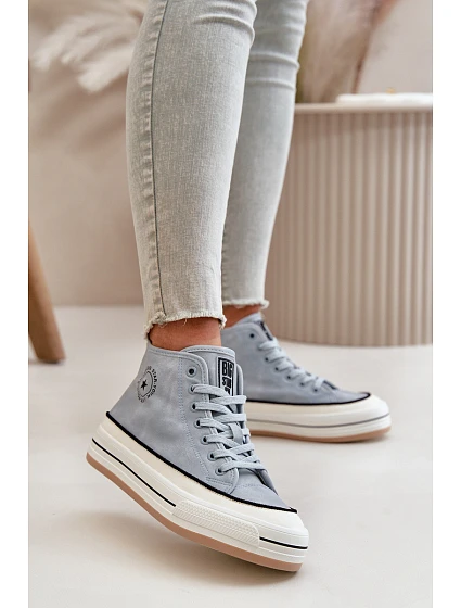 Zateplené Dámské Tenisky Na Platformě Eko Kůže Big Star model 21669567 Modré - Big Star Shoes