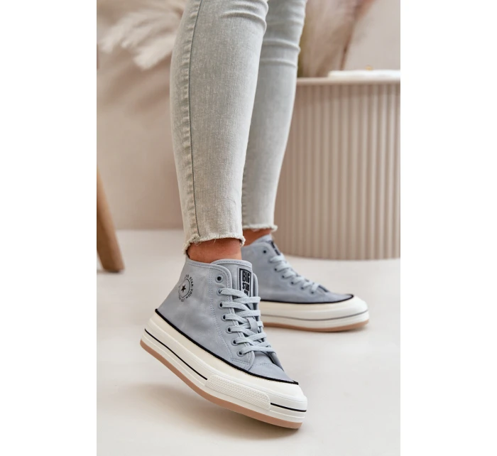 Zateplené Dámské Tenisky Na Platformě Eko Kůže Big Star model 21669567 Modré - Big Star Shoes