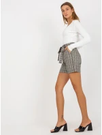 Dámske šortky LK SN 506942 2.15 béžovej a bielej Dámske šortky LK SN 506942 2.15 béžovej a bielej