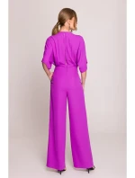 Kombinéza se širokými nohavicemi a výstřihem model 20966145 - STYLOVE Kombinéza se širokými nohavicemi a výstřihem model 20966145 - STYLOVE