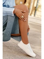 Dámske plátenné tenisky Big Star - biele