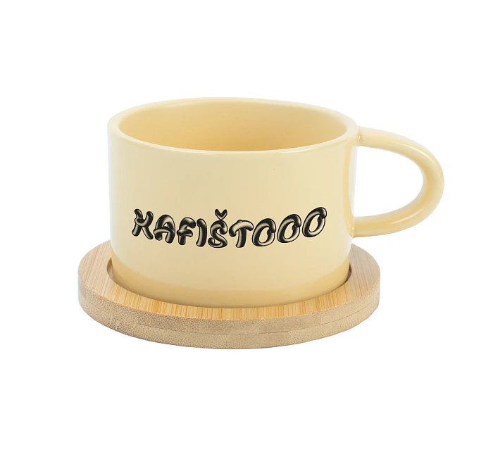 KAFIŠTOOO - žlutý hrníček makronka 200 ml