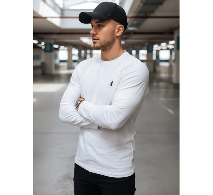 Pánské bílé tričko s dlouhým rukávem Dstreet model 21971872 - FashionStreet Pánské bílé tričko s dlouhým rukávem Dstreet model 21971872 - FashionStreet