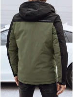 Pánská zimní bunda s odepínací kapucí zelená Dstreet model 21980801 - FashionStreet
