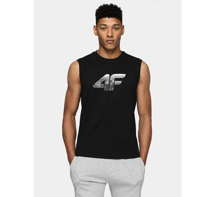 Pánske tričko bez rukávov 4F 4FWSS26TSLEM357-20S