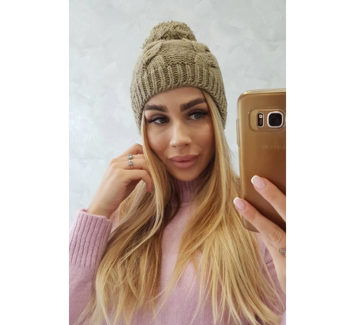 Fleecová čiapka Stefania K278 light khaki Fleecová čiapka Stefania K278 light khaki