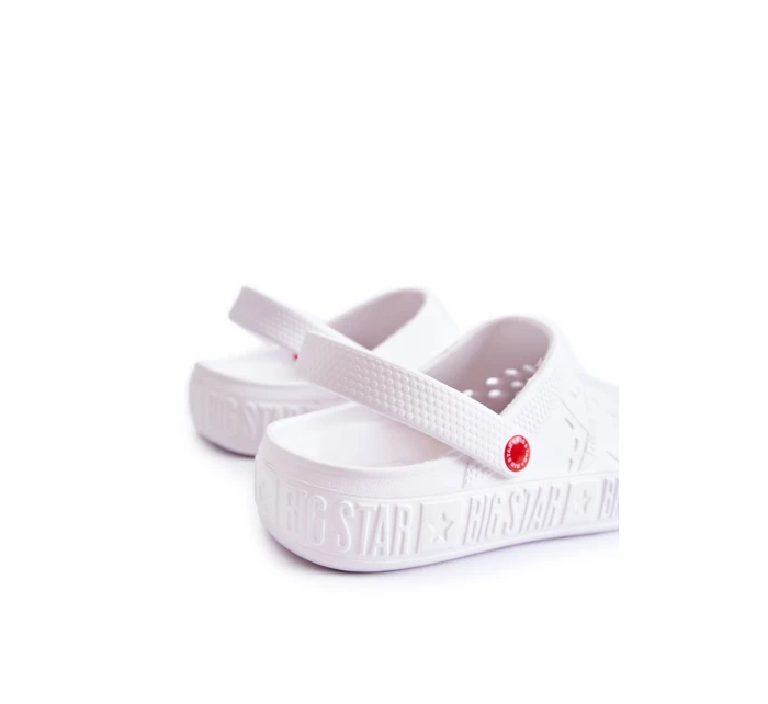 Męskie Lekkie Klapki Big Star II175003 Białe