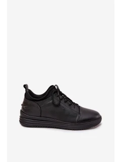 Kožené pánské polobotky Lee Cooper LCJ-26-33-3964 Černé