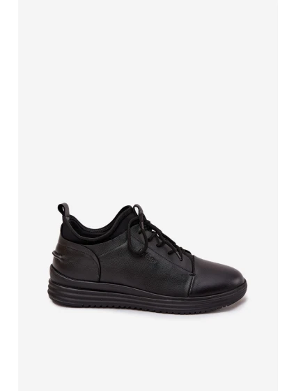 Kožené pánské polobotky Lee Cooper LCJ-26-33-3964 Černé