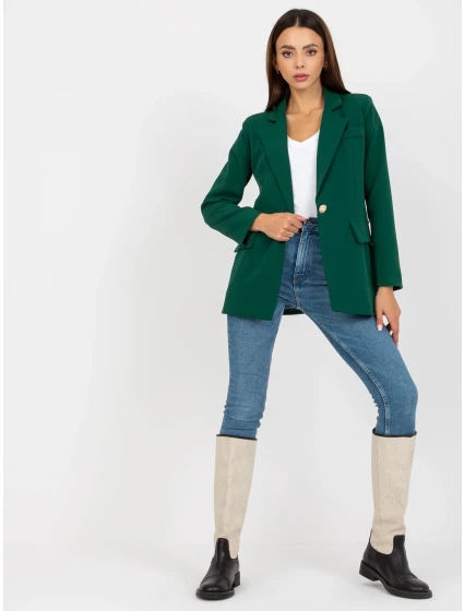 Dámska bunda DHJ MA 15556 tmavo zelená