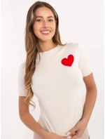 Sweter IT SW model 21480406 jasny beżowy - FPrice Sweter IT SW model 21480406 jasny beżowy - FPrice