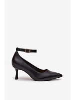 Dámske lodičky s opaskom 2752 black - Sweet Shoes